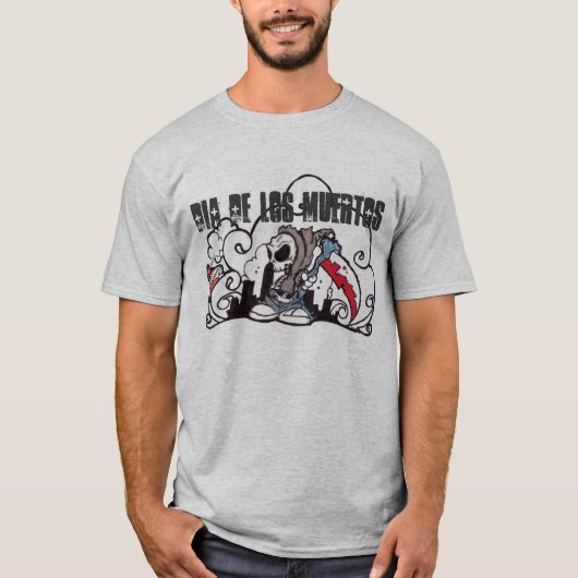 Graffiti Durchmessers De Los Muertos T-Shirt (Vorderseite)