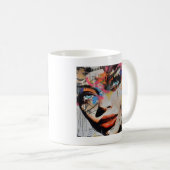 Graffiti eines Frauengesichts Kaffeetasse (VorderseiteRechts)