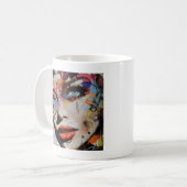 Graffiti eines Frauengesichts Kaffeetasse (Vorderseite Links)