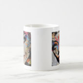 Graffiti eines Frauengesichts Kaffeetasse (Mittel)