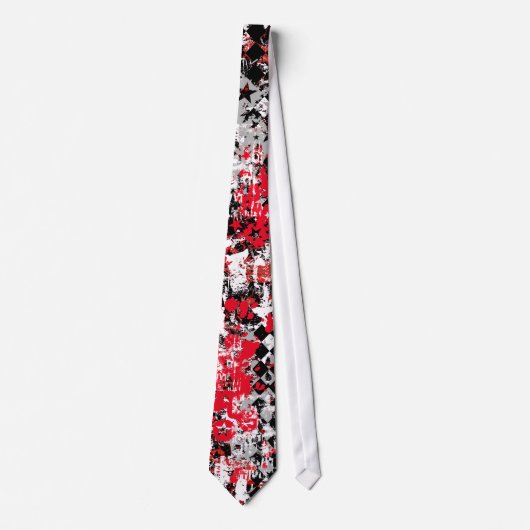 Graffiti Emo Scene Neck Tie Krawatte (Vorderseite)