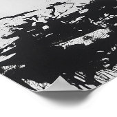 Graffiti Environmental Street Art in Green & Blue Poster (Ecke)