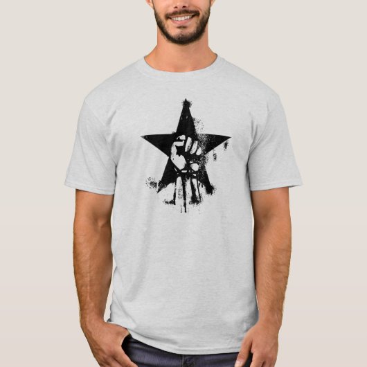 Graffiti esque Power-Faust mit Stern T-Shirt (Vorderseite)