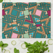 Graffiti Explosion Modern Geometric Pattern  Geschirrtuch (Gefaltet)