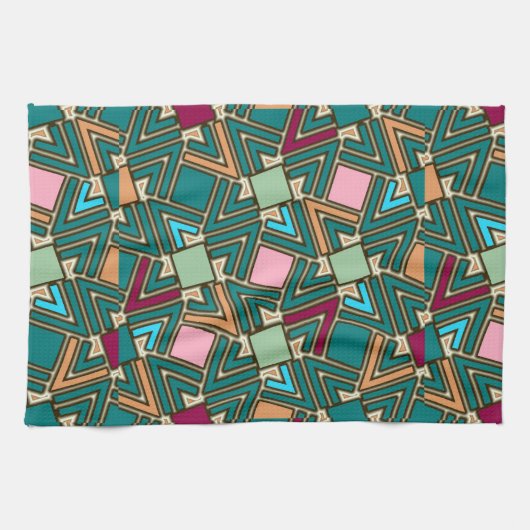 Graffiti Explosion Modern Geometric Pattern  Geschirrtuch (Horizontal)