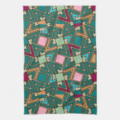 Graffiti Explosion Modern Geometric Pattern  Geschirrtuch (Vertikal)