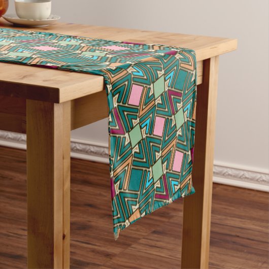 Graffiti Explosion Modern Geometric Pattern  Kurzer Tischläufer (Beispiel)