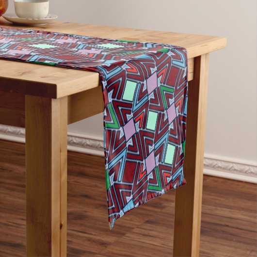 Graffiti Explosion Modern Geometric Pattern  Kurzer Tischläufer (Beispiel)