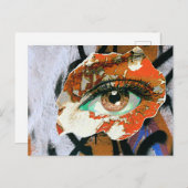 Graffiti Eye Art Postkarte (Vorne/Hinten)