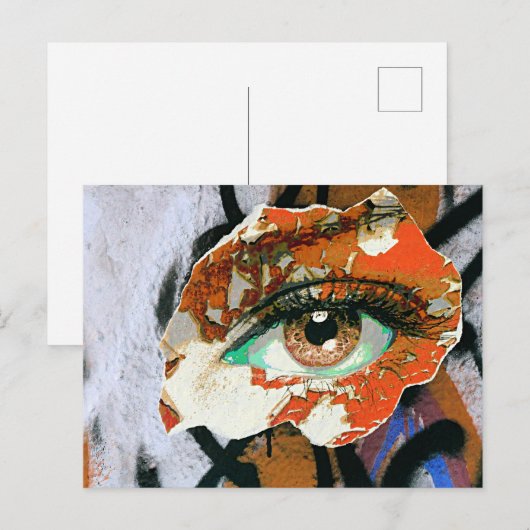 Graffiti Eye Art Postkarte (Vorne/Hinten)