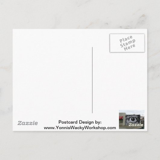 Graffiti Eye Postkarte (Rückseite)