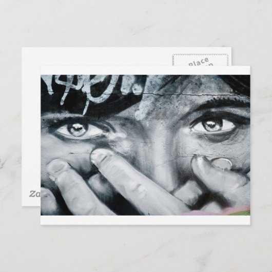 Graffiti Eye Postkarte (Vorne/Hinten)