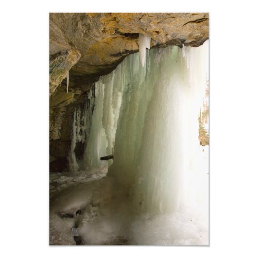 Graffiti Falls in winter, Dundee, Ohio Fotodruck (Vorne)