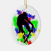 Graffiti-Farbe Splotches Skater Keramik Ornament (Rechts)