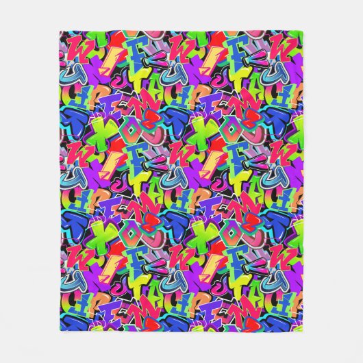 Graffiti Fleecedecke (Vorderseite)