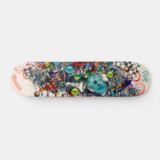 Graffiti Floral Deck für Skateboard (Horizontal)