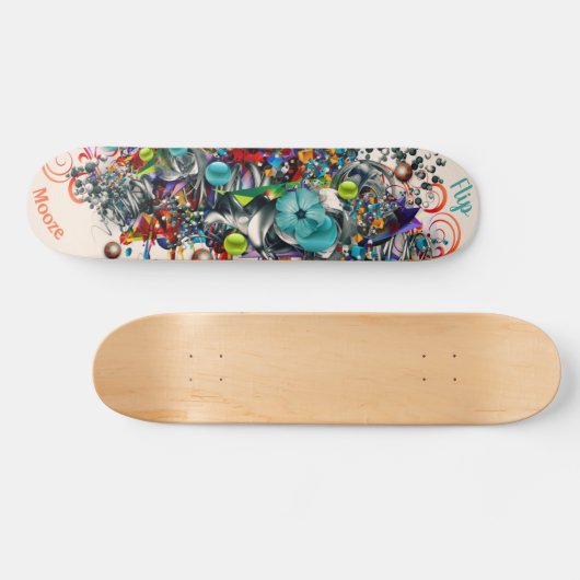Graffiti Floral Deck für Skateboard (Horizontal)