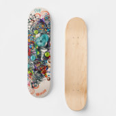 Graffiti Floral Deck für Skateboard (Vorderseite)