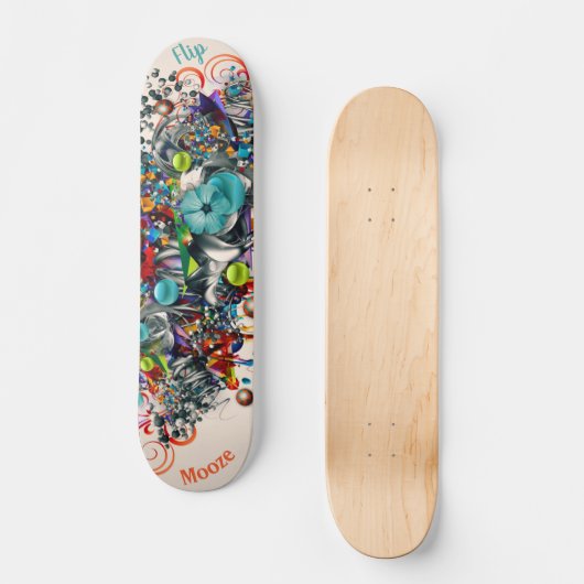 Graffiti Floral Deck für Skateboard (Vorderseite)
