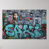 Graffiti-Foto-Poster Poster (Vorne)