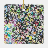 Graffiti Four Leaf Clovers Keramikornament (Rückseite)