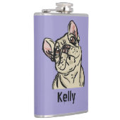 Graffiti Französische Bulldogge Flachmann (Rechts)
