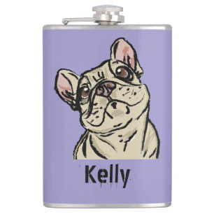 Graffiti Französische Bulldogge Flachmann