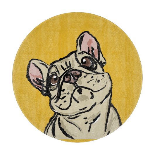 Graffiti Französische Bulldogge Schneidebrett (Vorderseite)