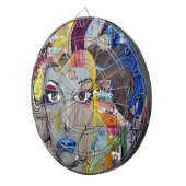 Graffiti-Frau Dartscheibe (Vorderseite rechts)