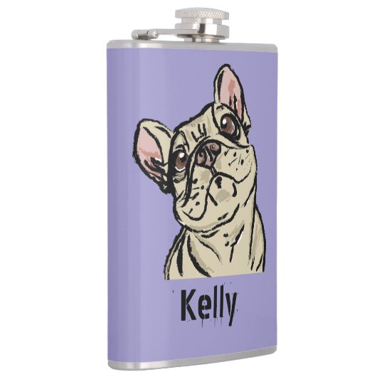 Graffiti French bulldog Flachmann (Rechts)