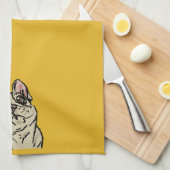 Graffiti French bulldog Geschirrtuch (Viertel Falte)