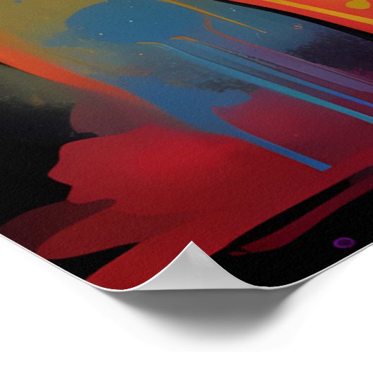 Graffiti French Bulldog Poster (Ecke)