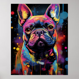 Graffiti French Bulldog Poster