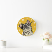 Graffiti French bulldog Runde Wanduhr (Zuhause)