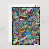 Graffiti-Friedenskarte Postkarte (Vorne/Hinten)