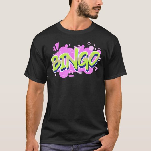 Graffiti Fun Bingo Bingo Spielabend T-Shirt (Vorderseite)