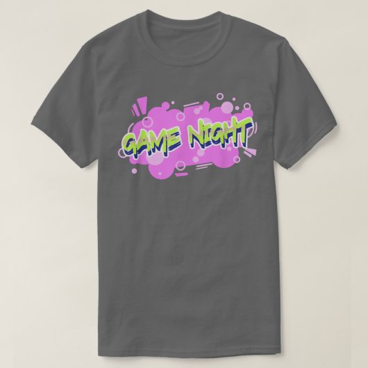 Graffiti Fun Game Night T-Shirt (Design vorne)
