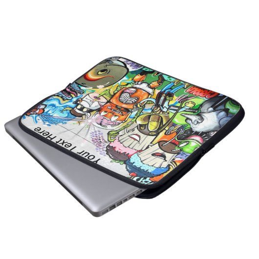 Graffiti Fun Laptopschutzhülle (Vorne Knopf)