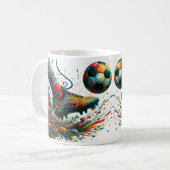 Graffiti Fußball Kick Kaffeetasse (Vorderseite Links)