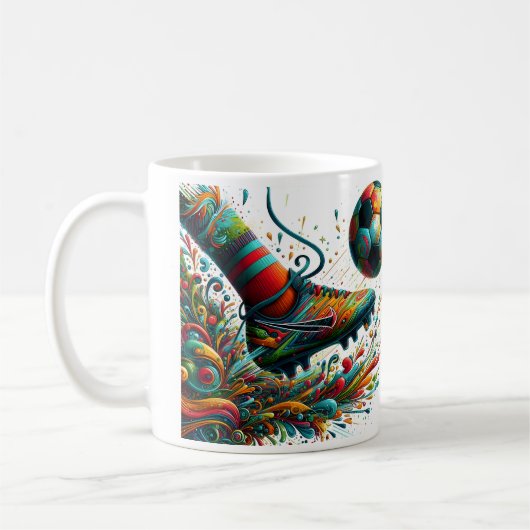 Graffiti Fußball Kick Kaffeetasse (Links)