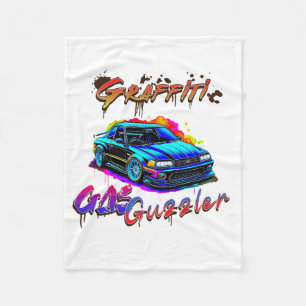 GRAFFITI GAS GUZZLER - FAHRZEUG FLEECEDECKE