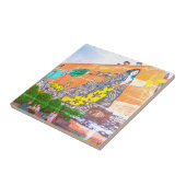 Graffiti Gebäude Architecture Sketch Fliese (Seite)