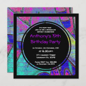 Graffiti-Geburtstags-Einladung Einladung (Vorne/Hinten)