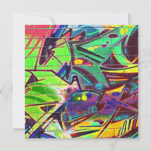 Graffiti-Geburtstags-Einladung Einladung (Rückseite)