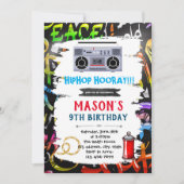 Graffiti-Geburtstagskarte Einladung (Vorderseite)