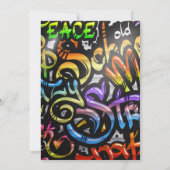 Graffiti-Geburtstagskarte Einladung (Rückseite)