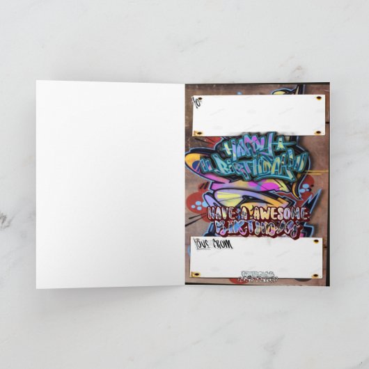 Graffiti-Geburtstagskarte Karte (Innenseite)