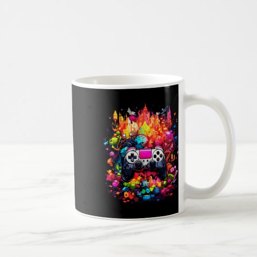 Graffiti Gefärbte Krawatte Splash Video Game Contr Kaffeetasse (Rechts)