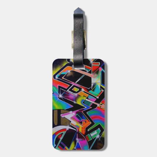 Graffiti-Gepäckanhänger Gepäckanhänger (Rückseite vertikal)