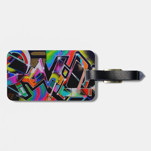 Graffiti-Gepäckanhänger Gepäckanhänger (Rückseite horizontal)